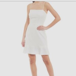 NWT Gianni Bini Evie Dress Lined Spaghetti Strap Ruffled Hem 12